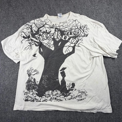 Vintage Gildan Heavy Cotton 2XL White Graphic T-Shirt #993