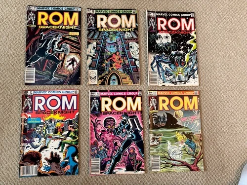 6 MARVEL ROM SPACE KNIGHT COMIC BOOKS 1982 1983  VINTAGE