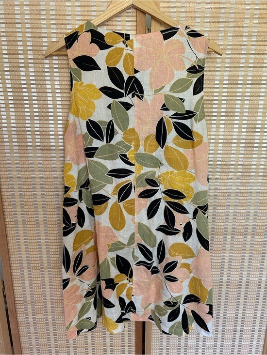 Rachel Zoe 100% Linen Floral Dress Size M | Summer Midi Shift | eBay