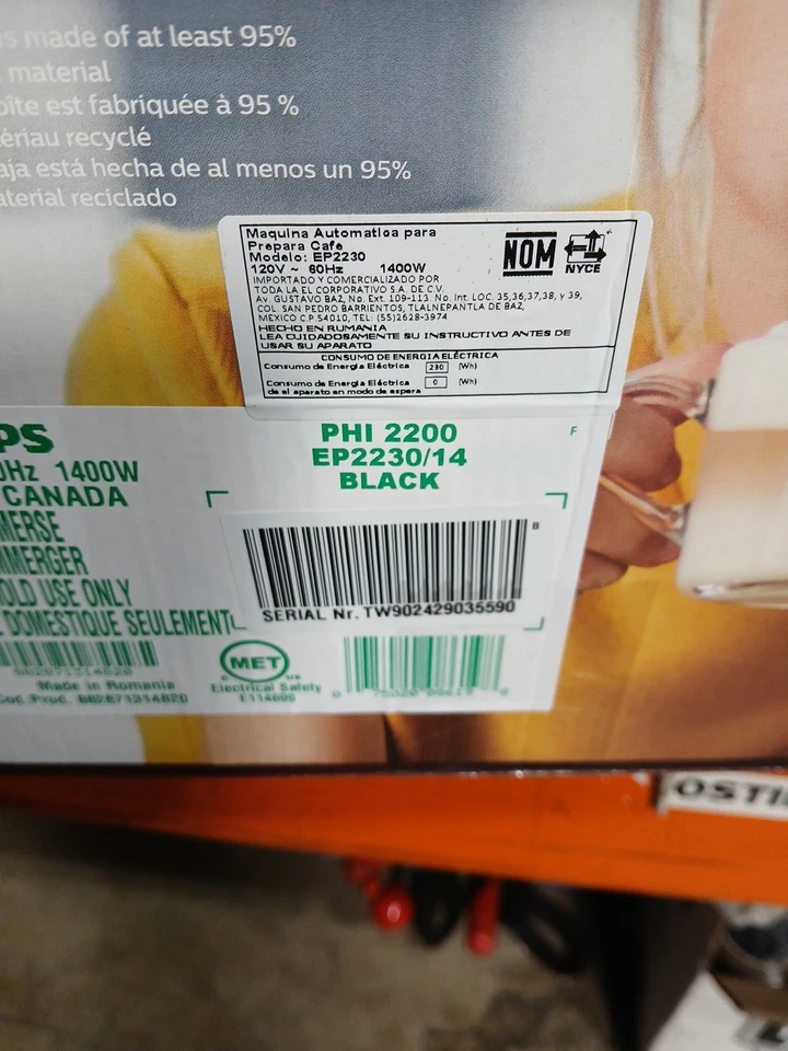 Philips 2200 Series EP2230/14 Black Coffee Maker Espresso machine  - Image 2 of 4