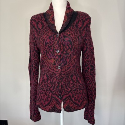 Peruvian Connection 100% Alpaca Handmade Bolivia MEDIUM Cardigan Sweater FLAW