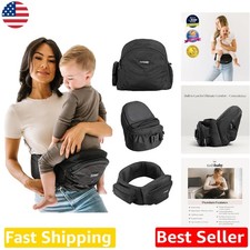 Hip Seat Baby Carrier 45lbs Safety Certified Black