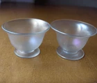 Steuben 2 Verre de Soie salts~Frederick Carder era~Art glass~made in USA