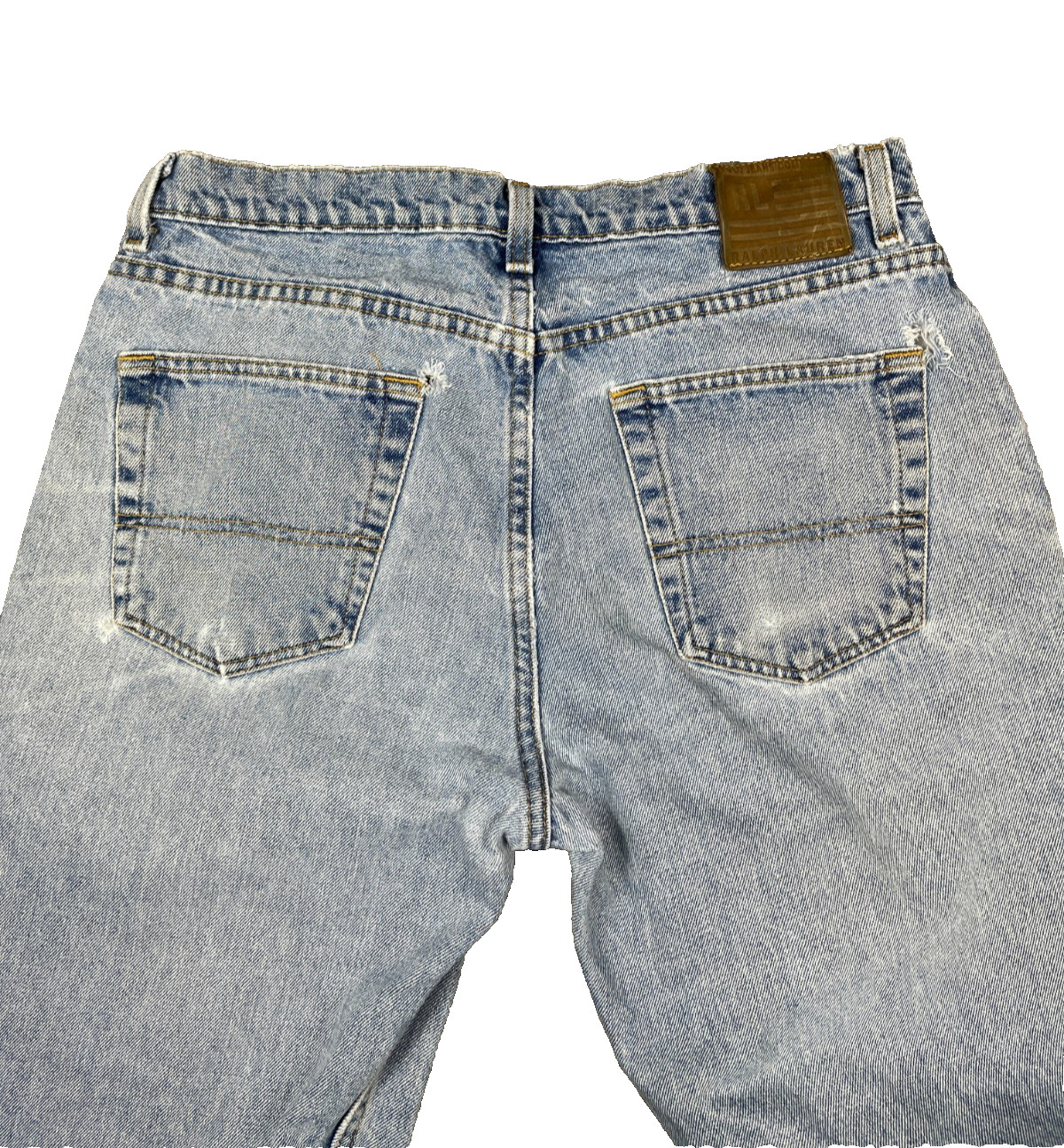 VTG Polo Ralph Lauren Jean Mens 5 Pocket American Flag Logo 32x27 READ