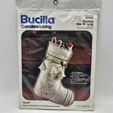Bucilla Candlewicking 82060 Dove Christmas Stocking Kit 15" Sealed