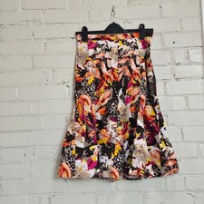 Christopher Banks Women's 4, A-line Midi Skirt w/Vibrant Print: Boho Chic Y2K