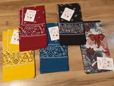 Bandana Scarfs Elephant Various Colors Quilt Top to Make 22pc Sewing Crafting
