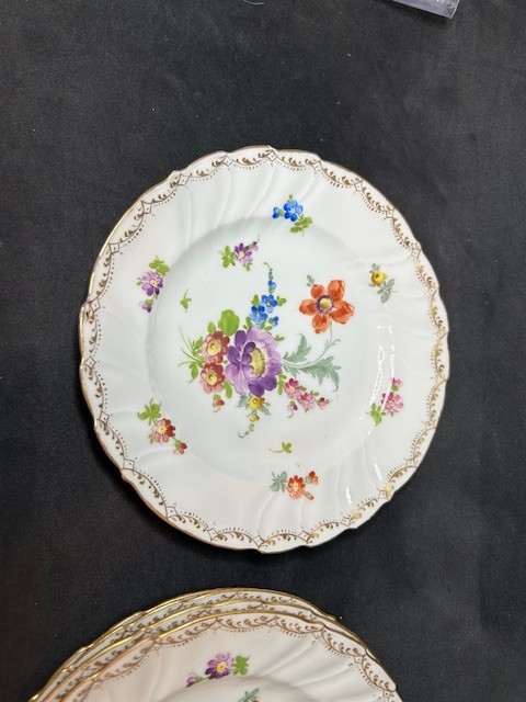 Antique Dresden Flower GOLD Richard Klemm RK Germany 8