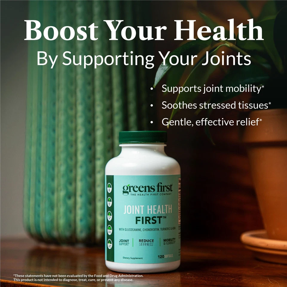 Greens First Joint Health First - Suplemento natural de soporte articular con MSM, Foto 3 de 4