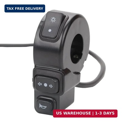 Handlebar Switch Universal Black 7/8'' 22MM Handlebar Horn Electronic Turn Signal