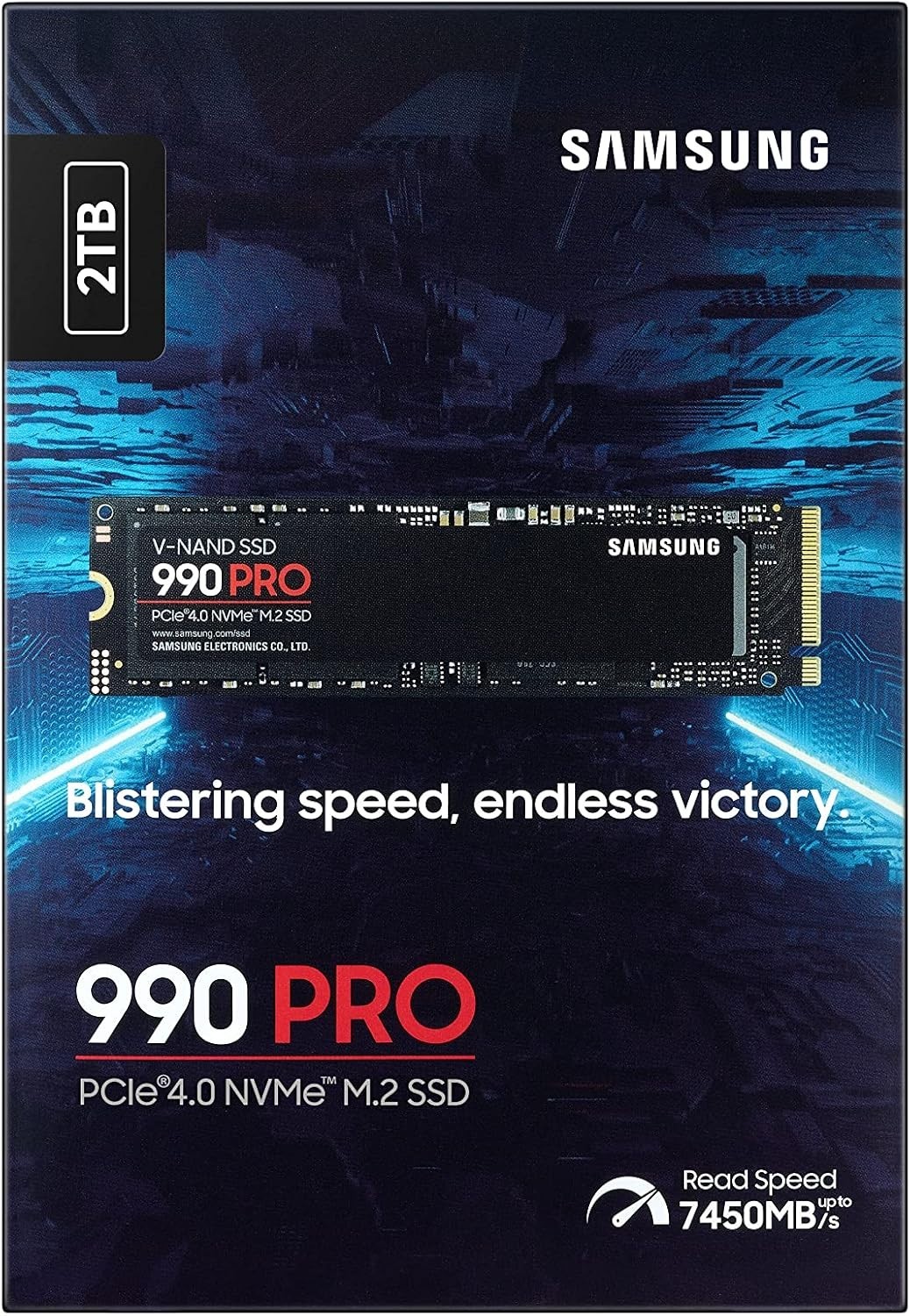 Samsung 990 PRO 2TB NVMe M.2 PCIe 4.0 SSD Storage – 7450MB/s Read Gaming