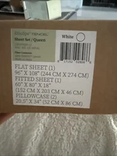 Coop Home Goods Comphy Cool+ CoolSpa 4 Piece Queen Bed Sheets - Brand New White