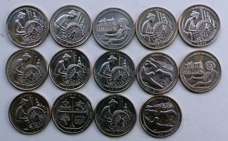 14 x US Quarter Dollar Restbestand