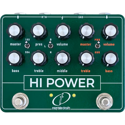 Crazy Tube Circuits Hi Power Dual Channel Amp In A Box Boost Pedal