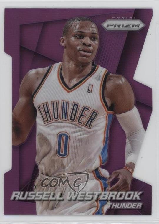 2014-15 Panini Prizm Purple Die-Cut Prizm 13/139 Russell Westbrook #52 lz7