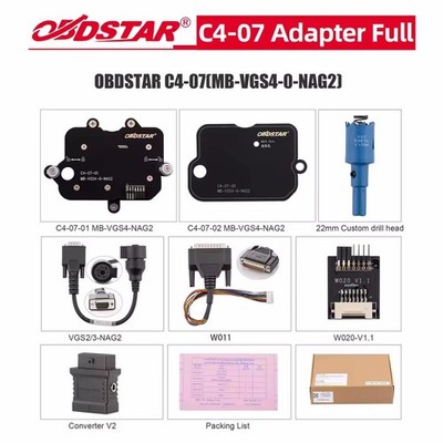 OBDSTAR C4-07(MB-VGS4-0-NAG2) Adapter Kit Full For OBDSTAR X300 Classic G3/DC706