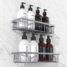 Shower Caddy Adhesive, Rustproof Shower Shelves for Inside Shower No Drill