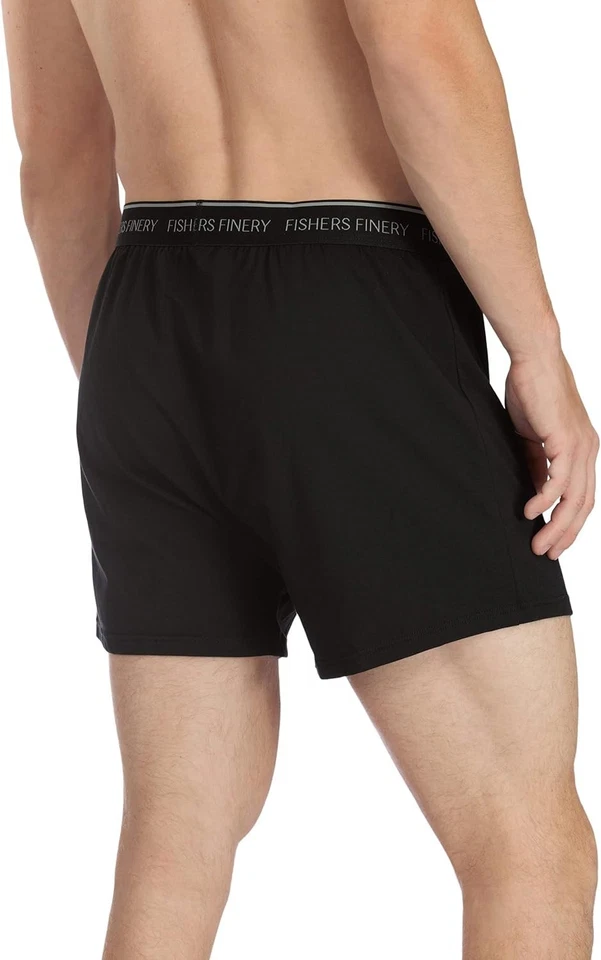 Boxers de punto elástico relajado para hombre; mezcla modal de microfibra de algodón Foto 3 de 4