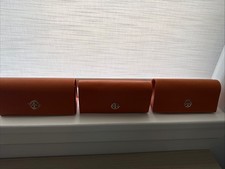 AUTHENTIC TORY BURCH ORANGE / GOLD SMALL EYEGLASS CASE  POUCH BAG Lot Of 3