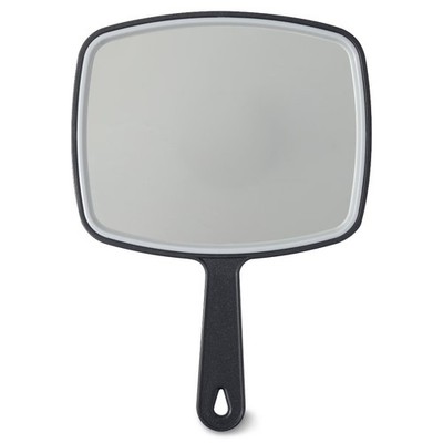 Medium Hand Face Mirror, Black, Size 10.6'' x 7.6'' x 0.3'', 1 Count