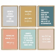 Inspirational Classroom Wall Art Motivational Canvas Poster Positive Affirmat...