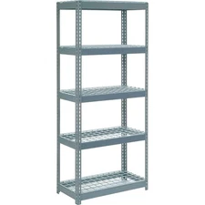 Boltless Extra Heavy Duty Shelving 36"W x 24"D x 96"H 6 Shelves Wire Deck