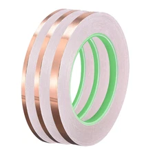 Double-Sided Conductive Tape Copper Foil Tape Adhesive 4Mm/5Mm/8Mm X 30M/98.4Ft 