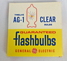 Vintage GE AG-1 Clear Flashbulbs 12 Bulbs New In Box
