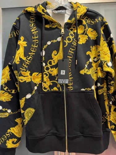 Men’s Versace Jeans Couture Baroque Print Hoodie Medium - product listing photo