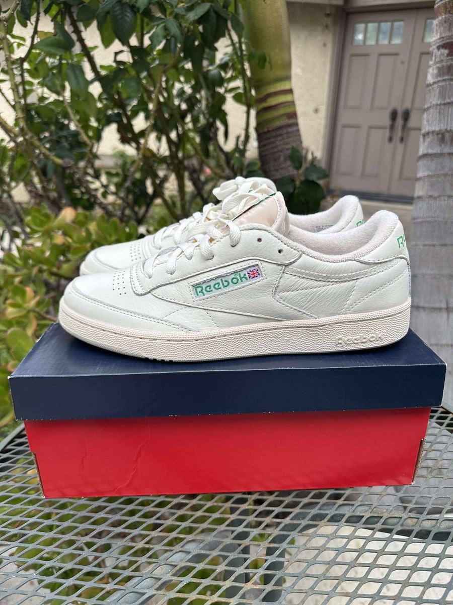 Men Reebok Club C 85 Vintage Tennis Shoes Sneakers Chalk White
