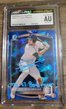 Josue Briceno Signed 2025 Bowman Baseball Card #BCP-13 CGC JSA Tigers Sapphire