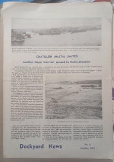 VERY RARE Malta Newspaper Pamphlet Dockyard News No 3 October 1963