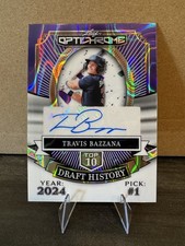 Travis Bazzana Auto 2025 Leaf OptiChrome Top 10 Draft History Pick #1  2024 /5