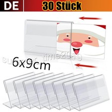 30 Stk Tischaufsteller Aufsteller Acryl Preisschild Halter Preisaufsteller 9x6cm