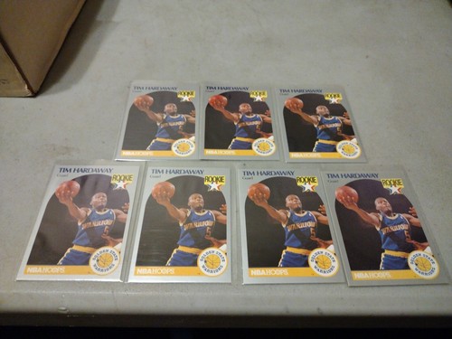  7 1990 91 NBA Hoops Basketball Tim Hardaway Rookie Card Lot EBay