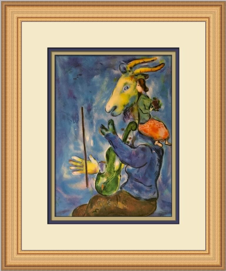 Marc Chagall Goat with Violin Custom Framed Print | eBay