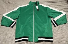 Hudson Outerwear Zip Up Cream Green Track Jacket Men's Size Large - New-w-Tags