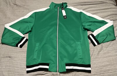 Hudson Outerwear Zip Up Cream Green Track Jacket Men's Size Large - New-w-Tags