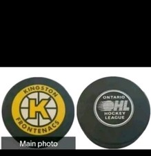 KINGSTON FRONTENACS  VINTAGE HOCKEY PUCK VEGUM Mfg. Made~ SLOVAKIA OLD OHA OHL 