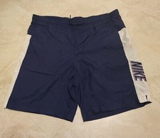 VTG Y2K 00s Mens Nike Spellout Embroidered Swim Trunks Shorts Size L Large