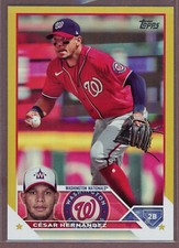 2023 Topps Series 1 Gold Foil #244 Cesar Hernandez (Nationals)