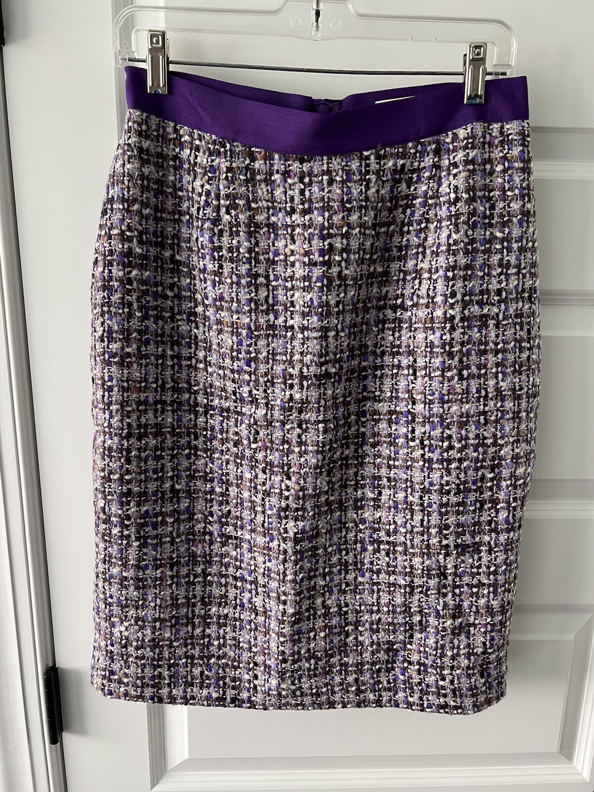 purple tweed skirt