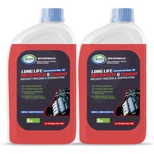 Antifreeze & Coolant 2 x 1 Litre Long Life Concentrate Red -36° Engine Coolant