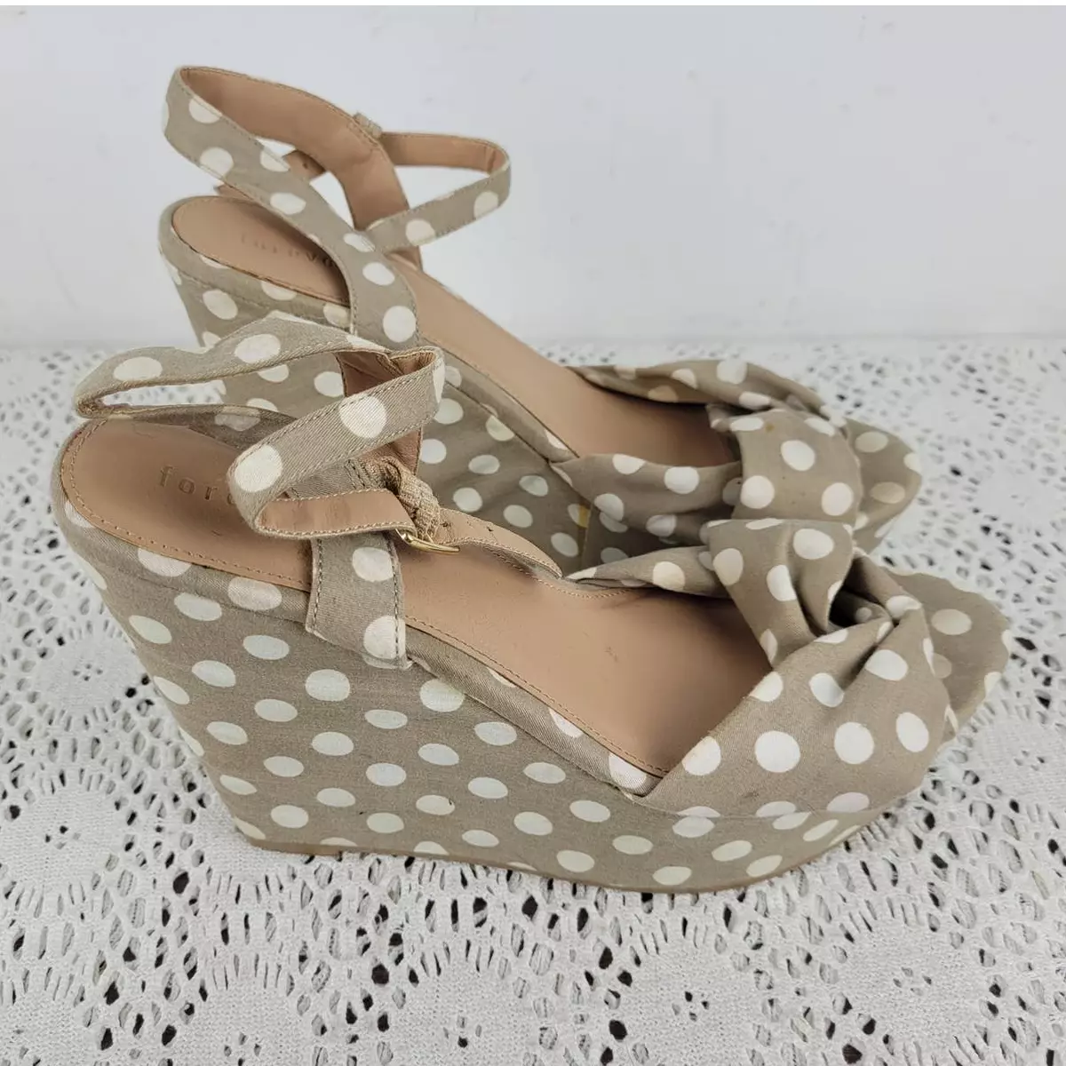 Polka dot heels forever 21 sale