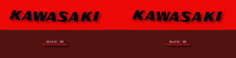 Stickers moto Kawasaki 500 H1D H1E rouge kit autocollants reservoir