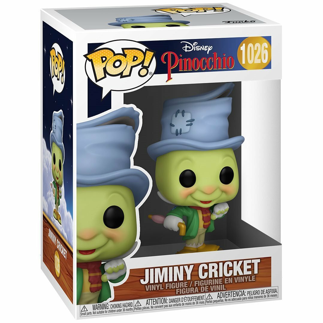 Jiminy Cricket POP Vinyl Figure #1026 Funko Disney Pinocchio New