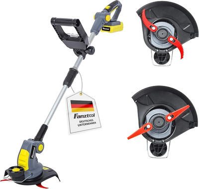 Akku Rasentrimmer 20V inkl. 2Ah Akku, Ladegerät, Messer für Fein- & Grobschnitt