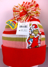 Infants Dr Seuss The Grinch Striped Christmas Hat And Mitten Set - New.   B2 