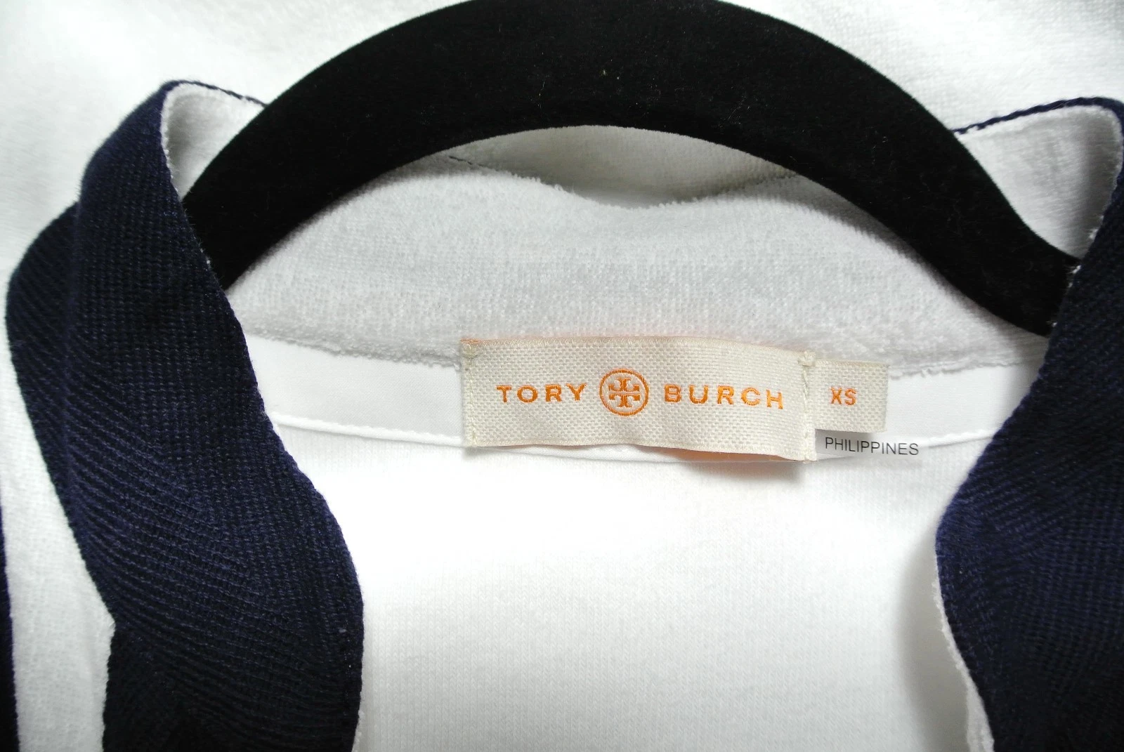 NEW Tory Burch Tory Tunic in White Navy Size XS #T205