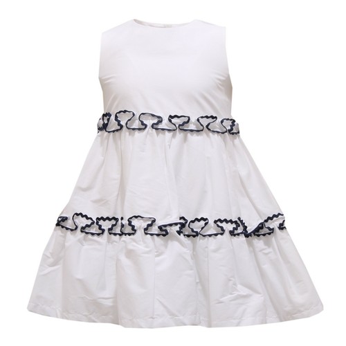 8783R vestito bimba IL GUFO bianco/blu abito dress kid | eBay